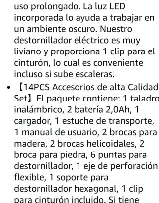 Taladro 21V + Lápiz + Recambios