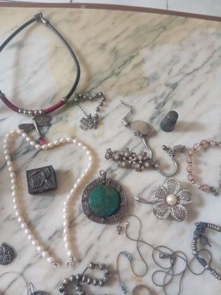 Lote Joyas Plata Ley Colgantes y Pulseras