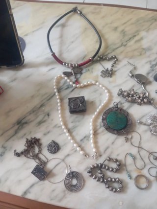 Lote Joyas Plata Ley Colgantes y Pulseras