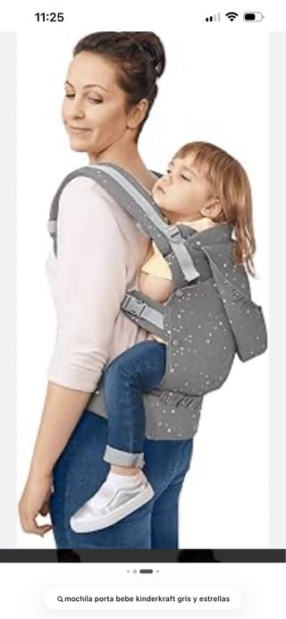 Mochila Portabebés Estrellas Gris