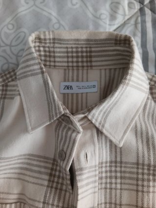 Sobrecamisa Zara Caballero Beige y Marrón