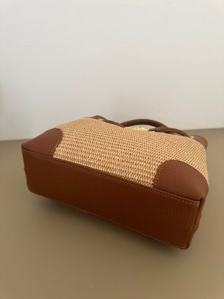 Borsa Rafia e Vera Pelle Made in Italy