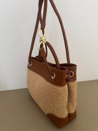 Borsa Rafia e Vera Pelle Made in Italy
