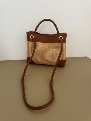 Borsa Rafia e Vera Pelle Made in Italy
