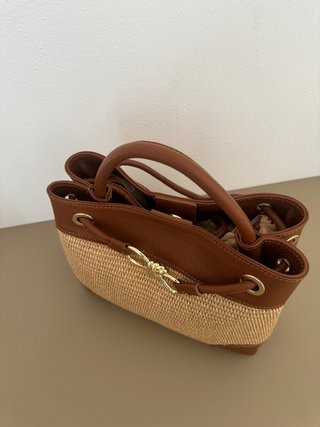 Borsa Rafia e Vera Pelle Made in Italy