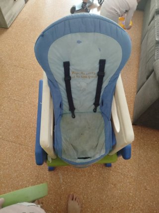 Trona de mesa azul