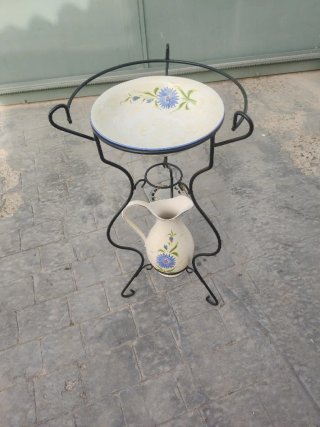 Palangana y cántaro porcelana floral