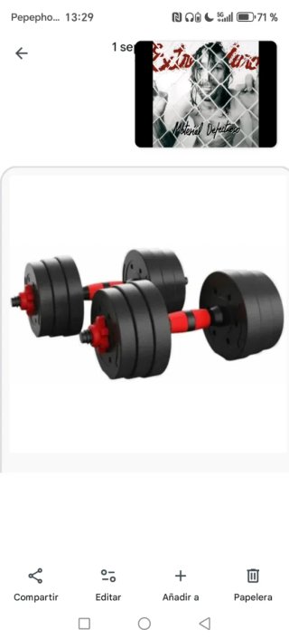 Set Pesas 10kg Ajustables Mancuernas