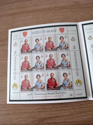 Isle of Man Royal Birthdays Sellos 1986