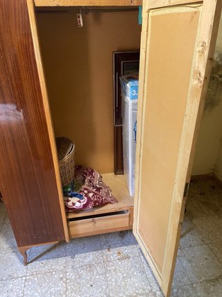 Armario ropero años 50/60de madera con espejo
