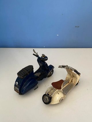 Set 2 Vespa d'epoca metallo