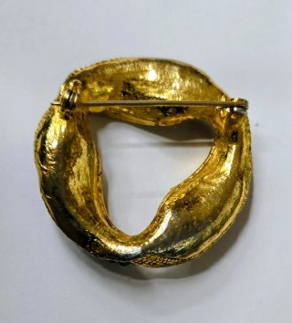 Lote 2 broches dorados con piedras