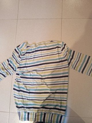 Camiseta rayas manga larga mujer