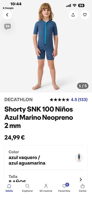 Traje Neopreno Decathlon 8 Años Nuevo