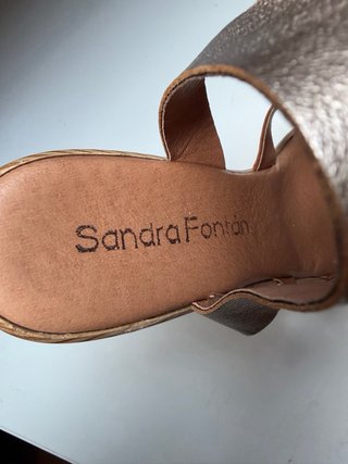 Sandalias Verano Sandra Fontán Tacón Dorado