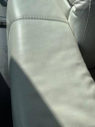 Sofá Natuzzi L Piel Blanca Chaise Longue