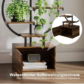 Mueble decorativo para plantas de metal y madera