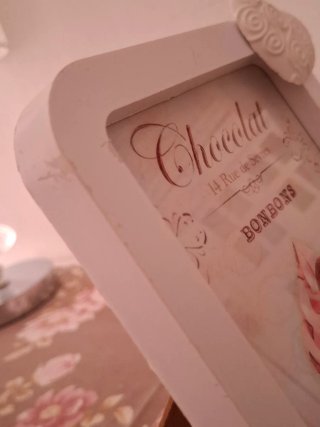 Portafoto decorativo con corazón y LOVE