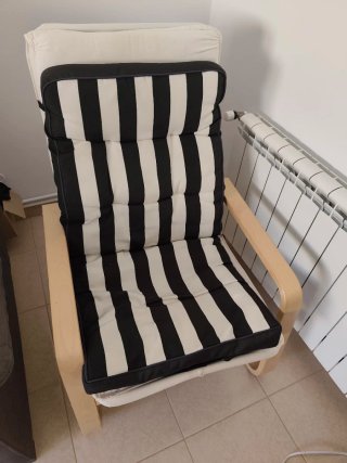 Sillón butaca Ikea madera beige