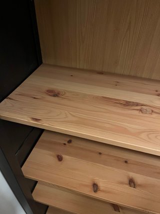 Librería IKEA HEMNES Negra-Marrón 90x197cm