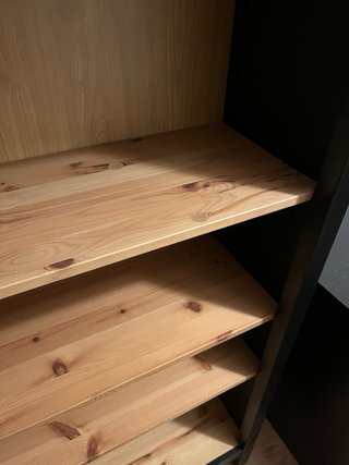 Librería IKEA HEMNES Negra-Marrón 90x197cm