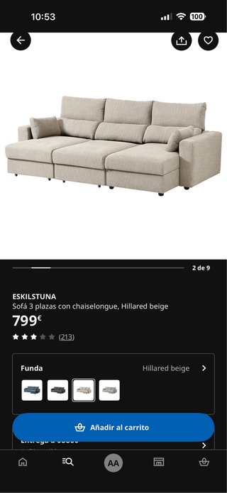 Sofa ESKILSTUNA Ikea