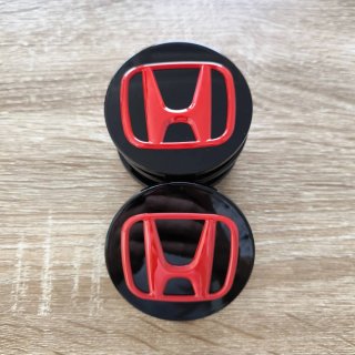 TAPABUJES HONDA 69mm NEGROS ROJO - EMBLEMAS HONDA