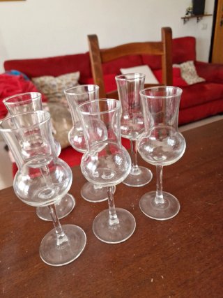 N. 6 Bicchieri Grappa Vetro senza scatola