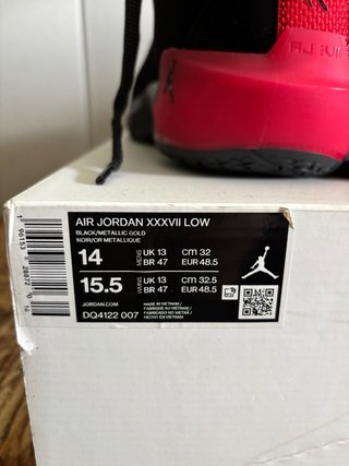 Zapatillas Baloncesto Jordan Negras Rojas