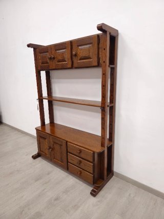 Librería Rústica de Roble Quesera