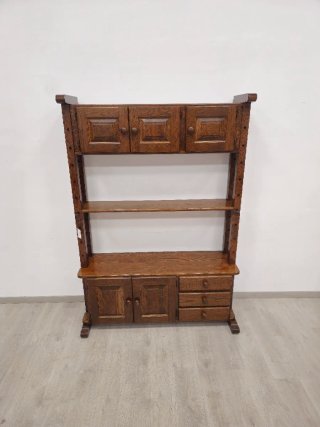Librería Rústica de Roble Quesera