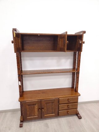 Librería Rústica de Roble Quesera