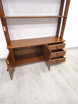 Librería Rústica de Roble Quesera