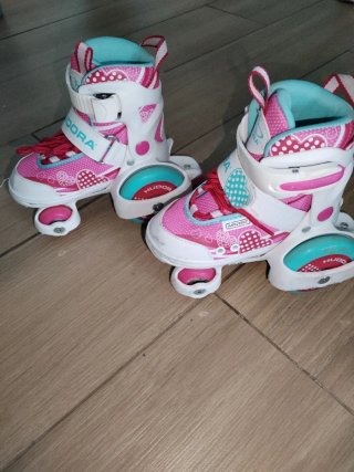 Patines niña Hudora Talla Ajustable Rosa