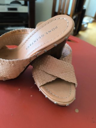Sandalias Pons Quintana rosa palo Talla 38