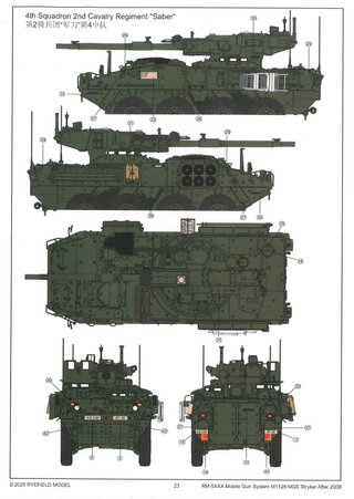 Maqueta M1128 MGS Stryker Rye Field Model 1/35