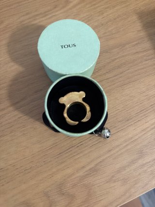 Anillo Tous Oso Dorado Ajustable