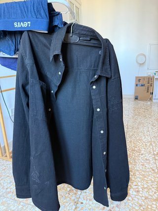 Camicia di jeans nera