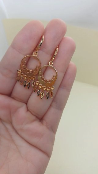 Pendientes Chapado Oro 18k Circonitas Multicolor