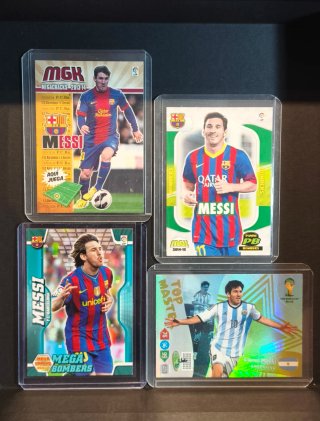 Cromos Messi Megacracks y Panini