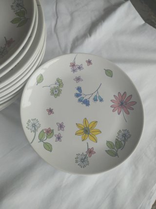 Platos Ikea Florales Porcelana
