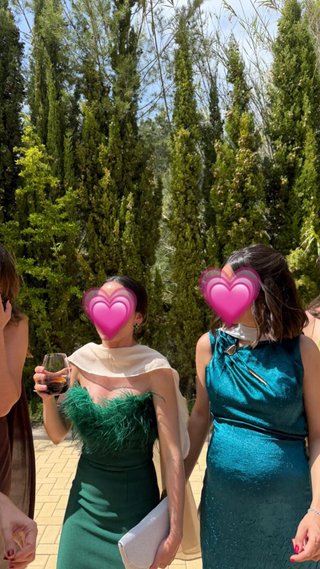 Vestido de invitada verde