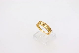 Anillo Tornillos Oro con Circonitas