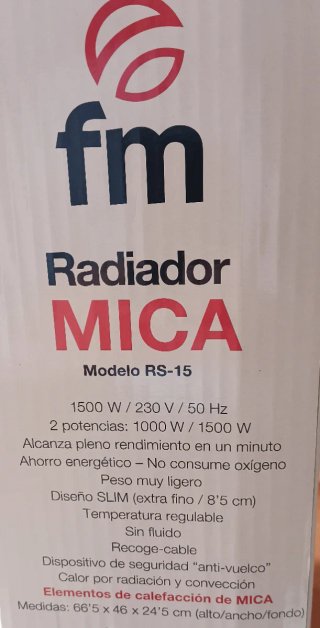 Radiador FM Mica 1500W