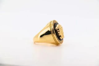 Anillo Versace Medusa Oro Negro