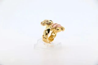 Anillo Oso con Circonitas Rosas