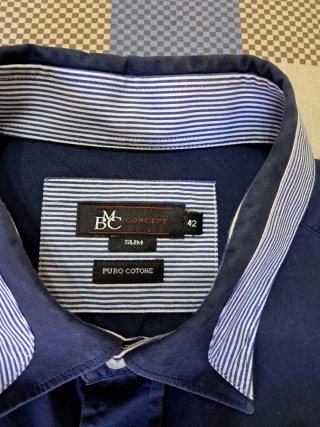 Camicia uomo BC CONCEPT Slim Blu Taglia L
