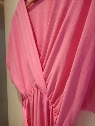 Vestido Midi Rosa Talla 44 Marca Aefan