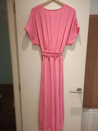 Vestido Midi Rosa Talla 44 Marca Aefan