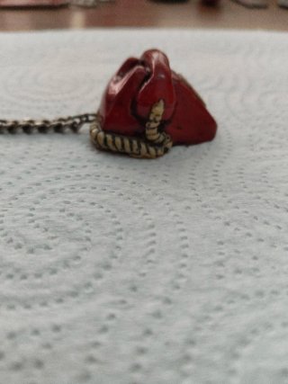 Llavero Teléfono Antiguo Rojo
